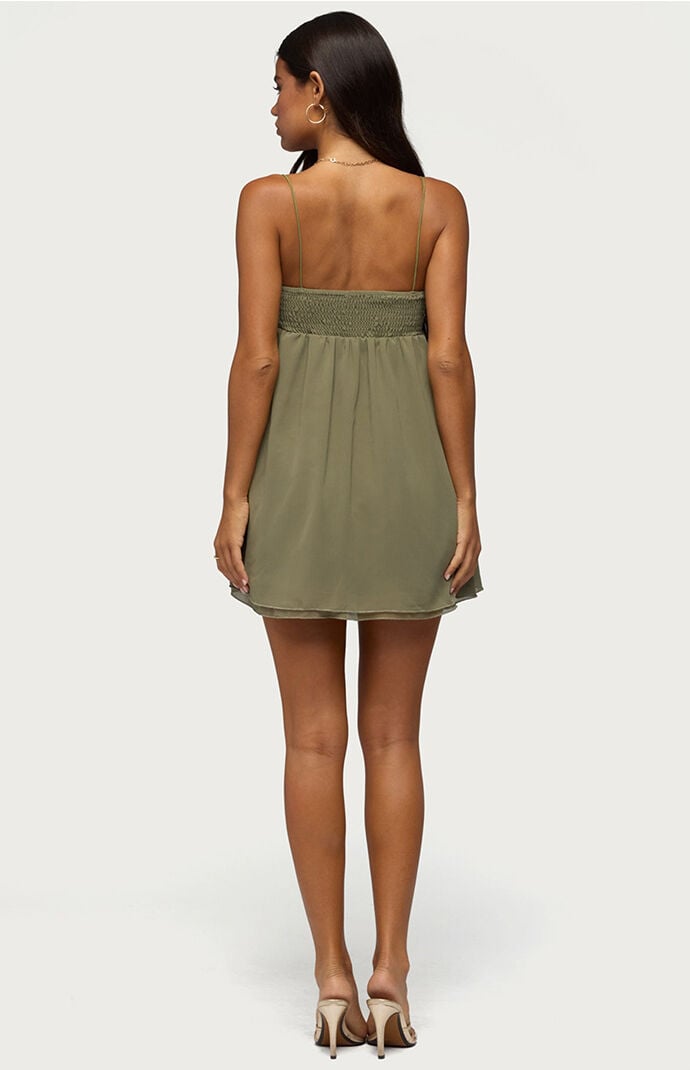 Edikted Ariellah Chiffon Babydoll Mini Dress