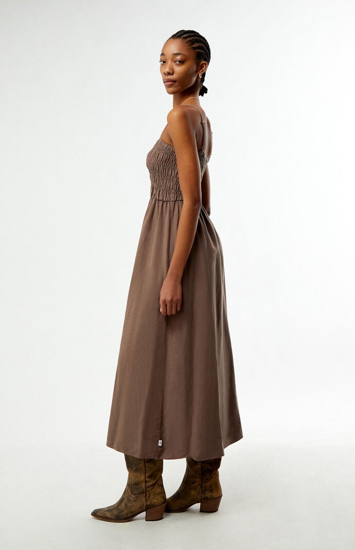 Rhythm Classic Shirred Midi Dress