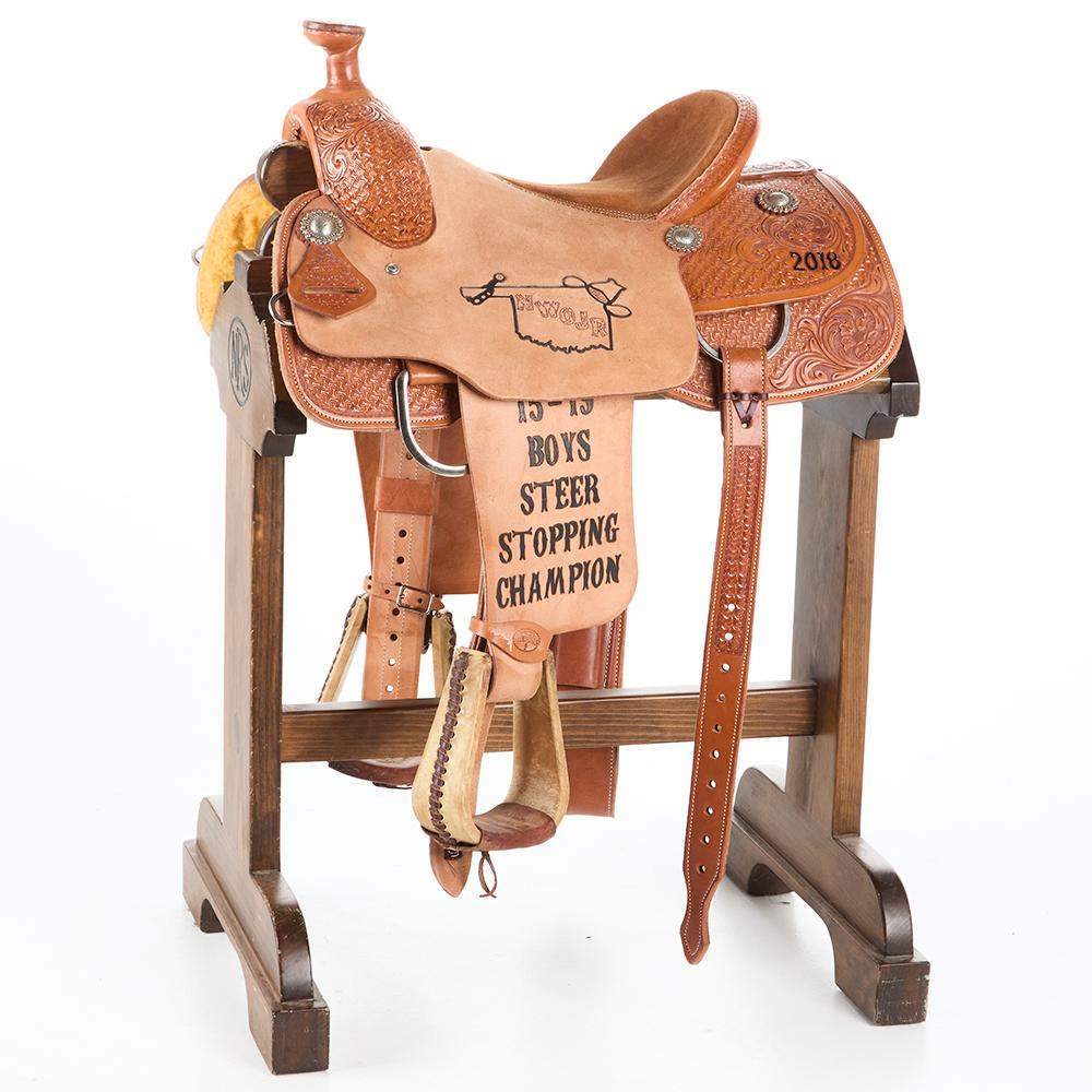 NRS Used 14in Cactus Champion Trophy Team Roping Saddle