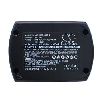 Ni-MH Battery fits Metabo, Bs 9.6, Bs9.6, Bsp9.6 9.6V, 3300mAh Power Tools Cameron Sino Technology Limited
