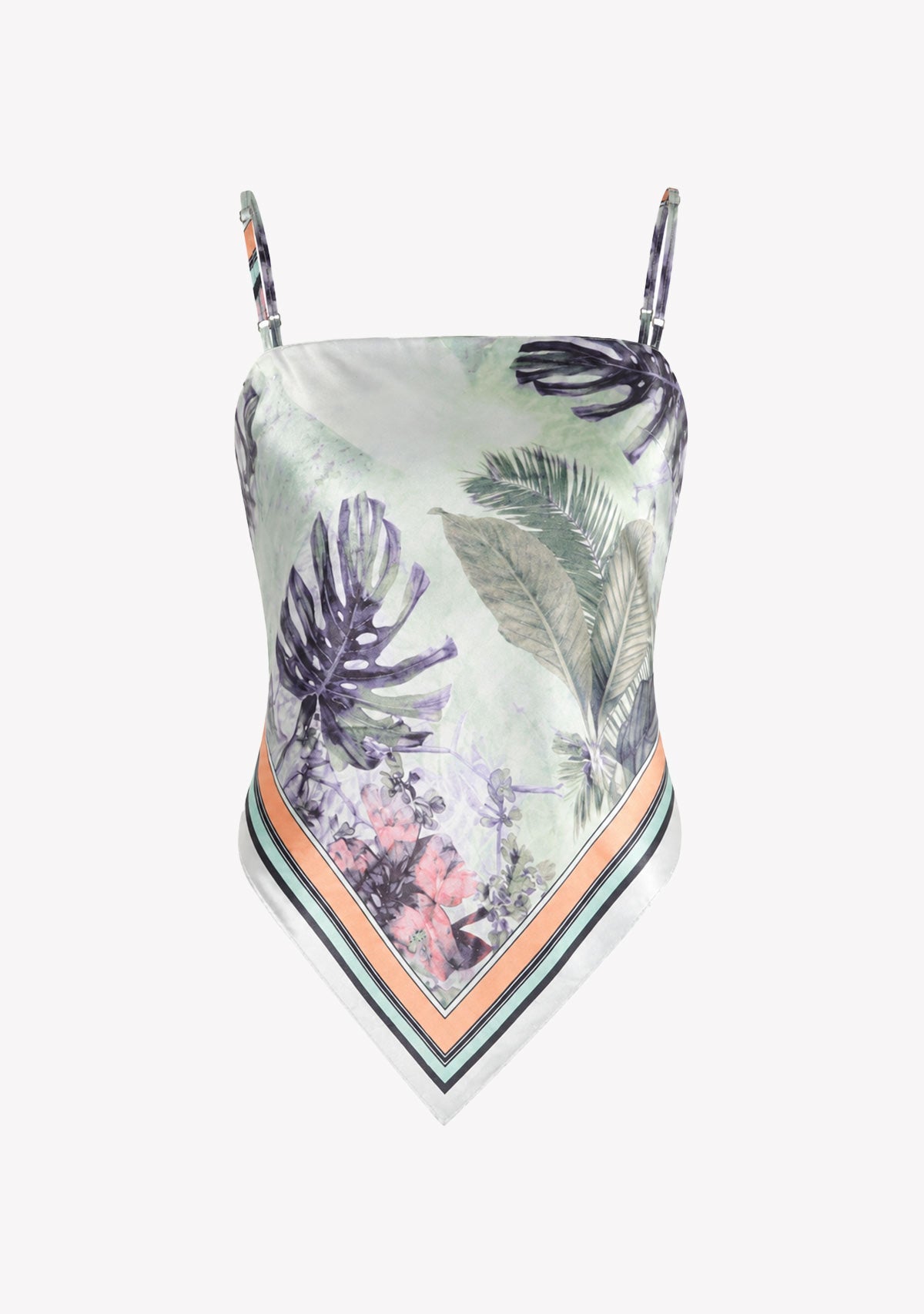 Strapless Printed Top