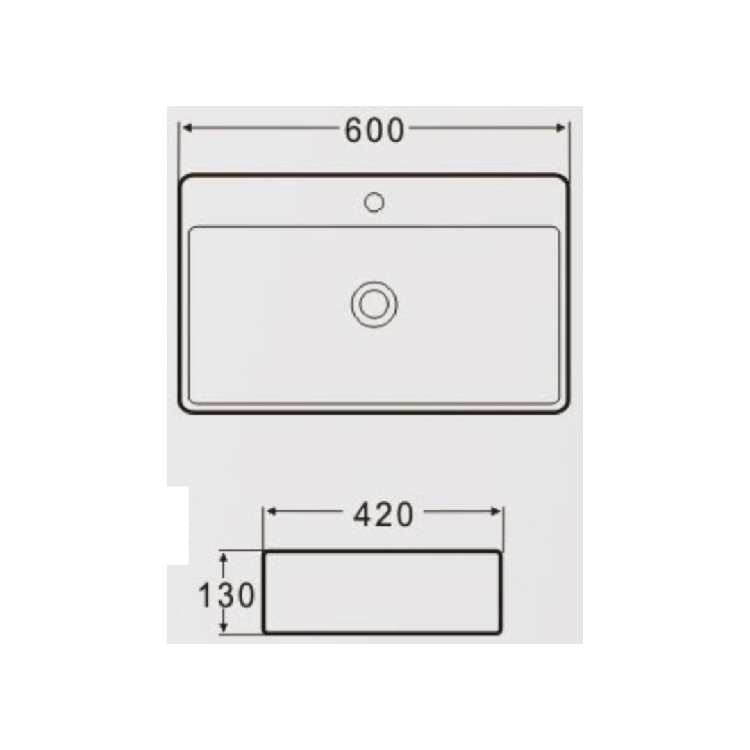 Countertop wall-mount thin edge basin