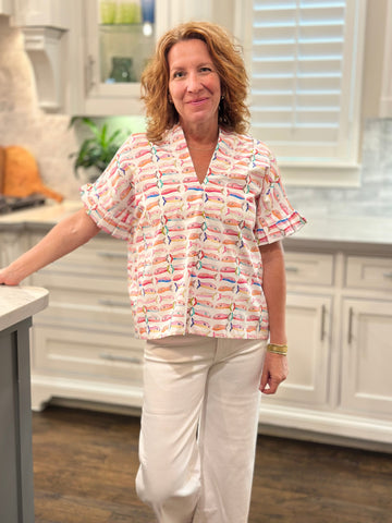 Brooke Wright - Pleated Kimono in Pink Sardine