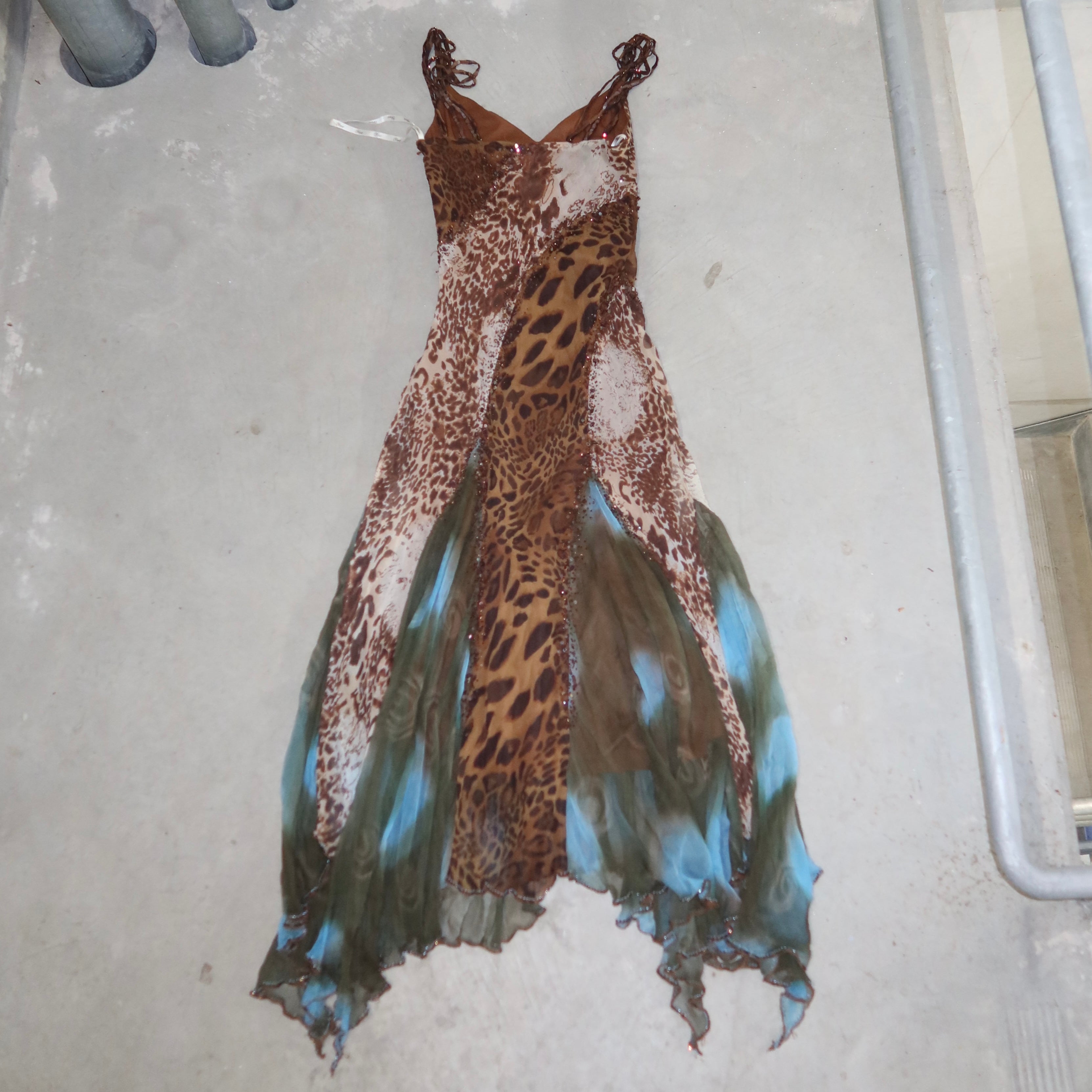 YVE London Silk Leopard Print Dress