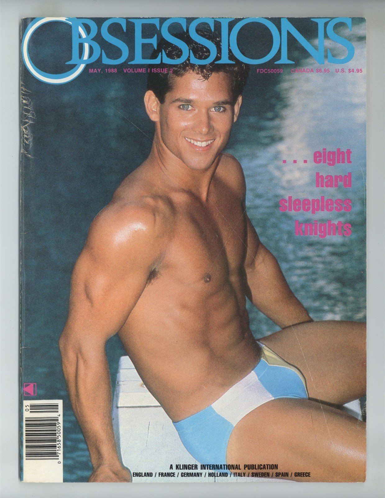 Obsessions 1988 Sparky O'Toole, David Burrill, Kevin Williams, Paul Majors, John Davenport 84pgs Gay Magazine M30108