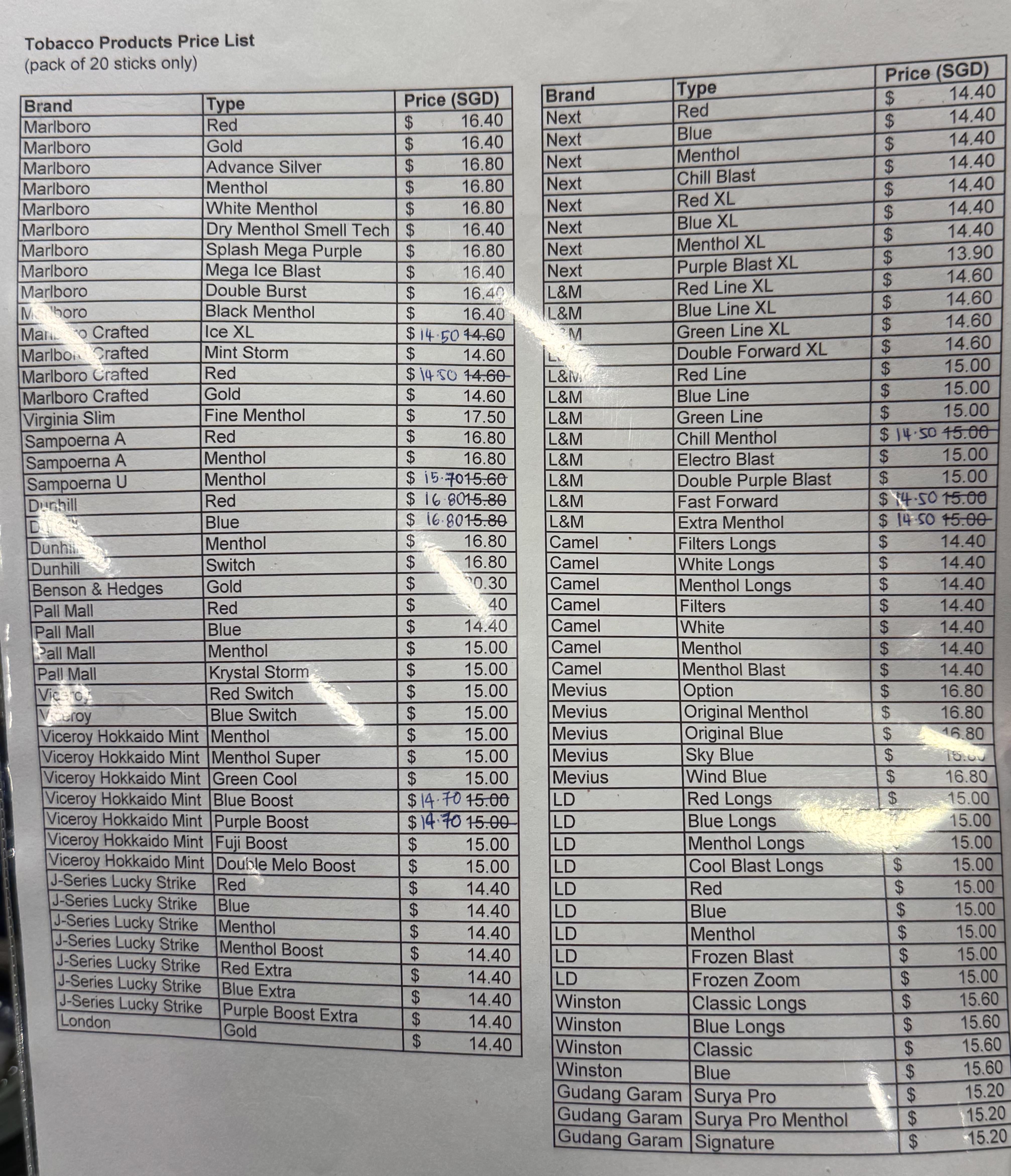 Cigarettes sold in Singapore : r/Cigarettes