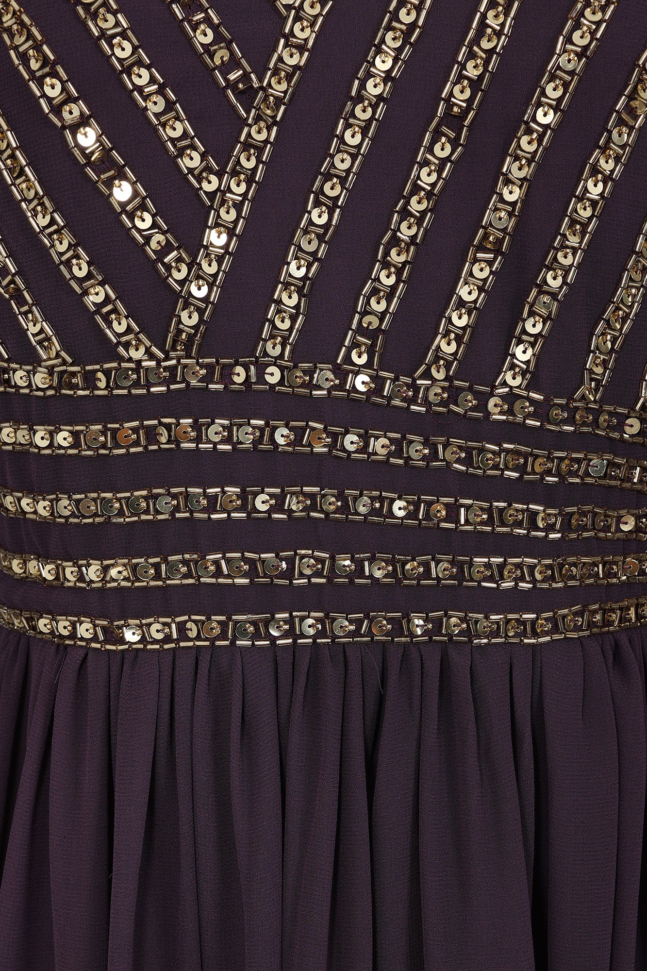 Angelina Deep Plum Sequin Cape Sleeve Maxi Dress