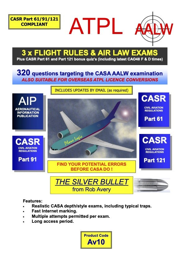 3 ATPL Air Law Practice Exams - Rob Avery - Downunder Pilot Shop Australia