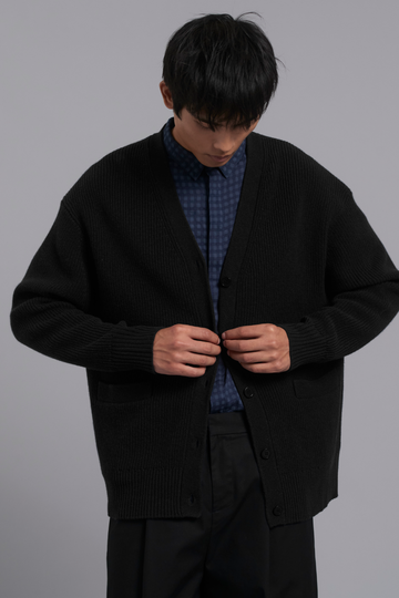 Black Elder Merino Cardigan