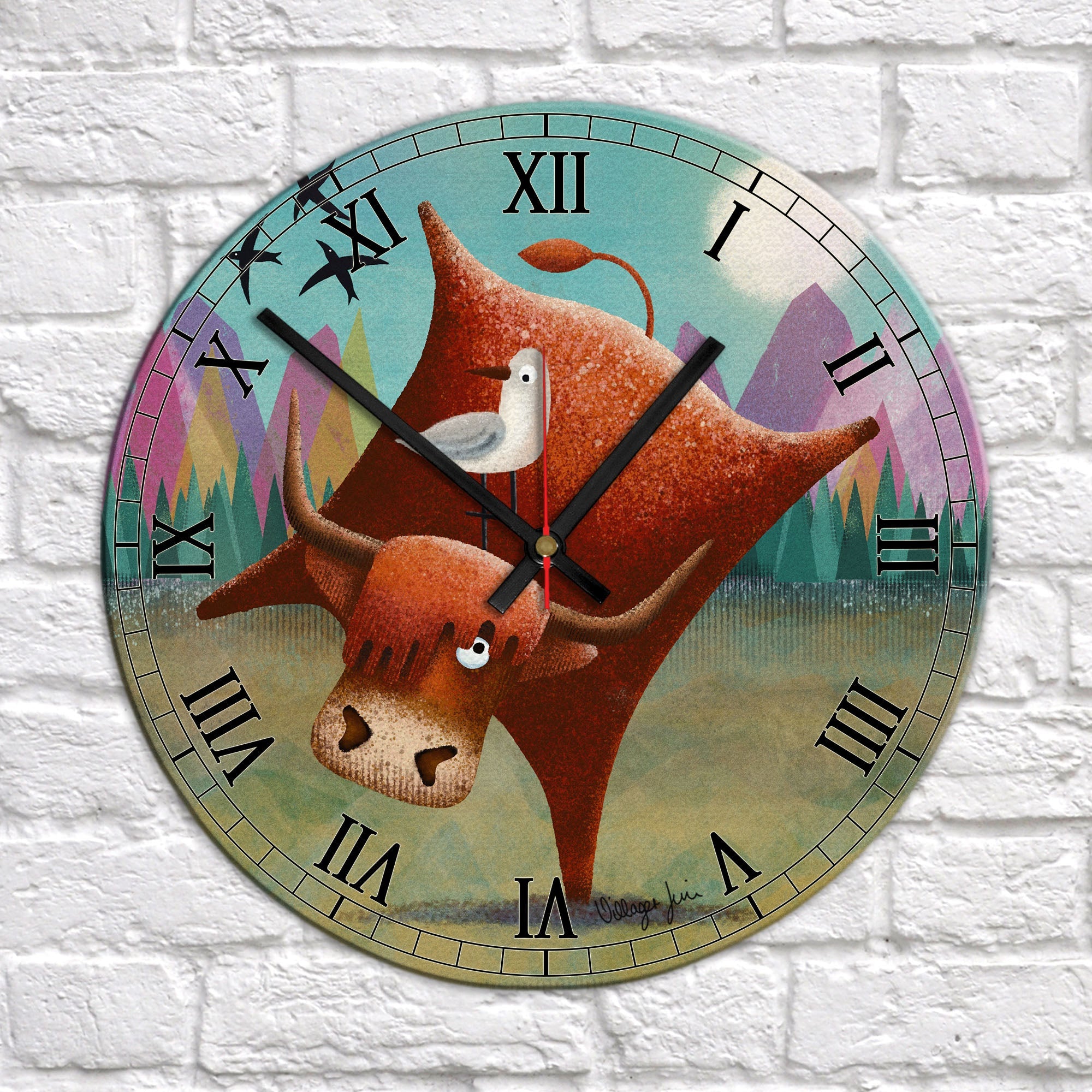 Highland Fling - Highland Art Clock