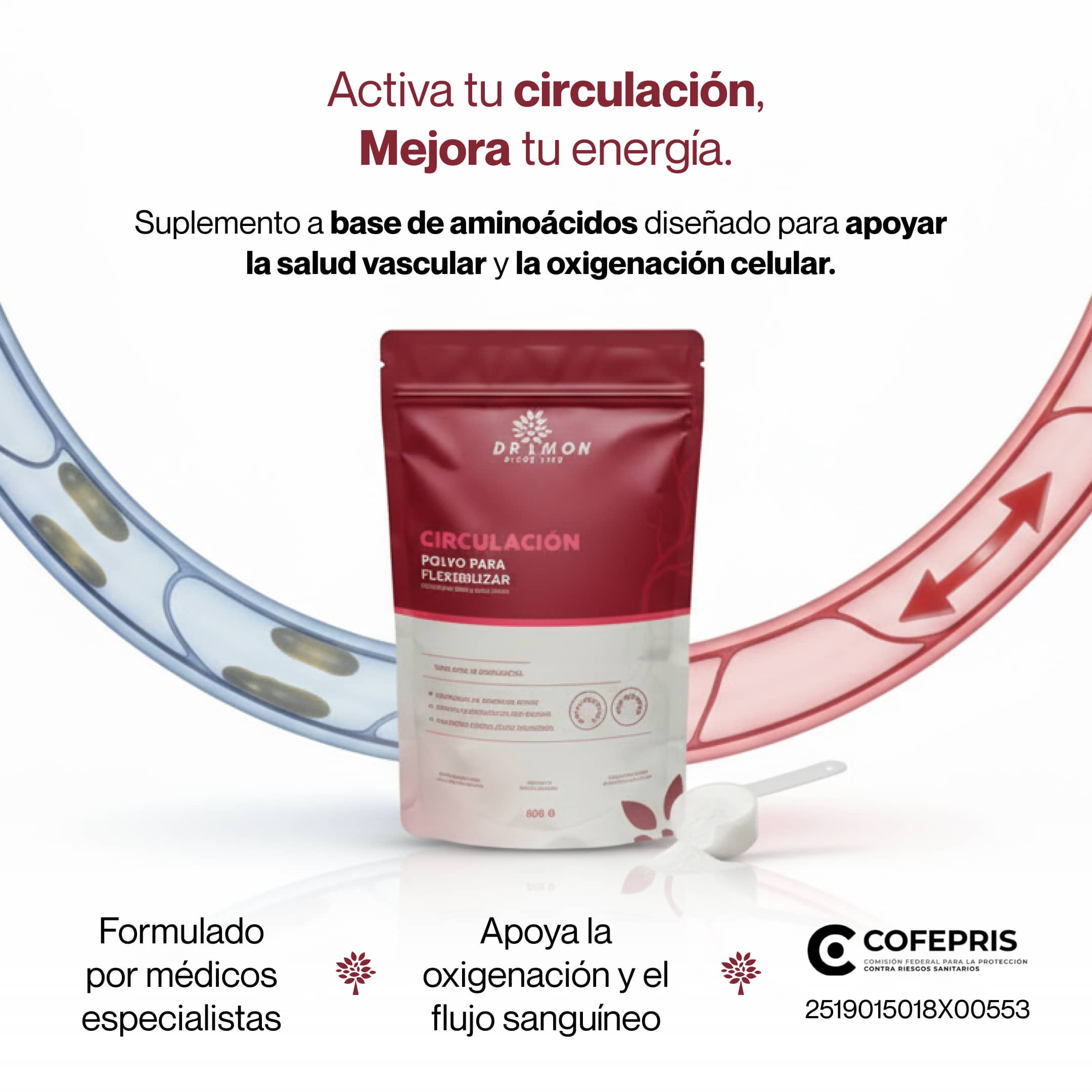 Suplemento para la Circulación DR MON 600g L-ARGININA y GLICINA