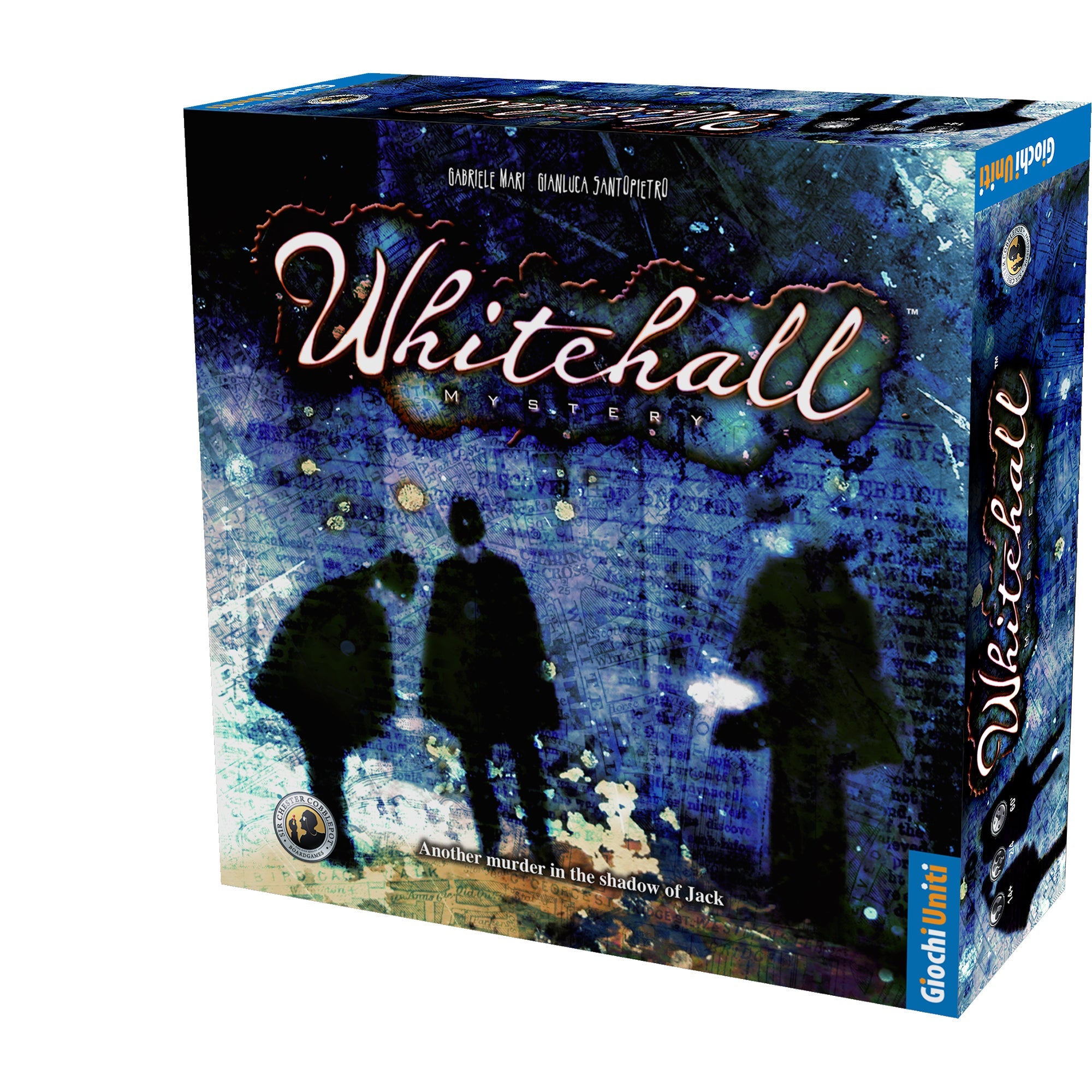 Whitehall Mystery Board Game - front of box featuring illustration of British officers.