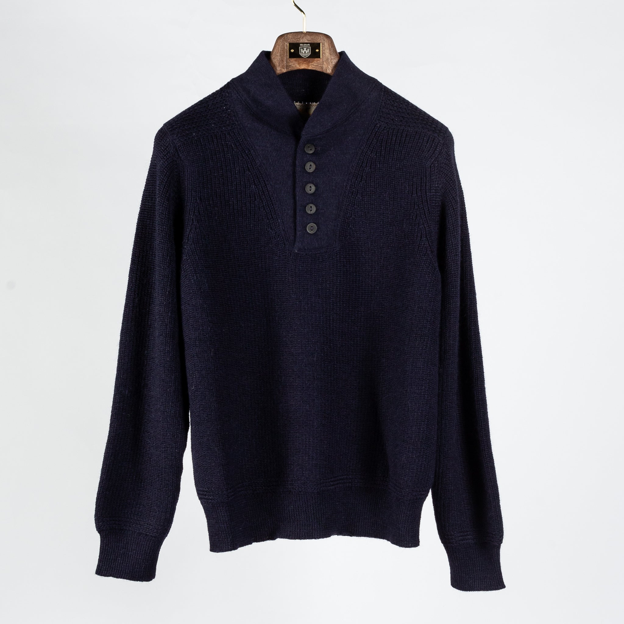 Vintage Navy Alpaca Submariner Henley - Mr.Derk