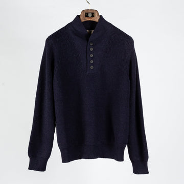 Vintage Navy Alpaca Submariner Henley - Mr.Derk