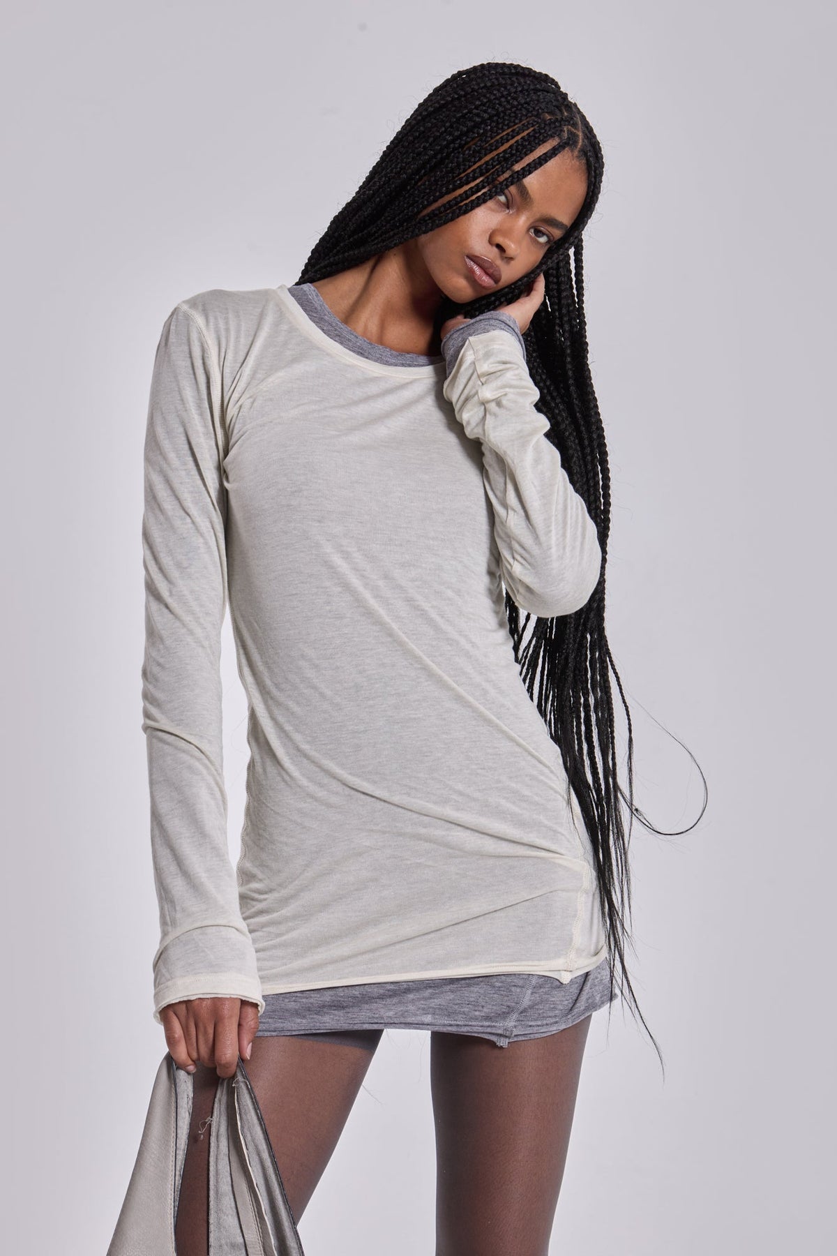 Oatmeal Mist Mini Dress