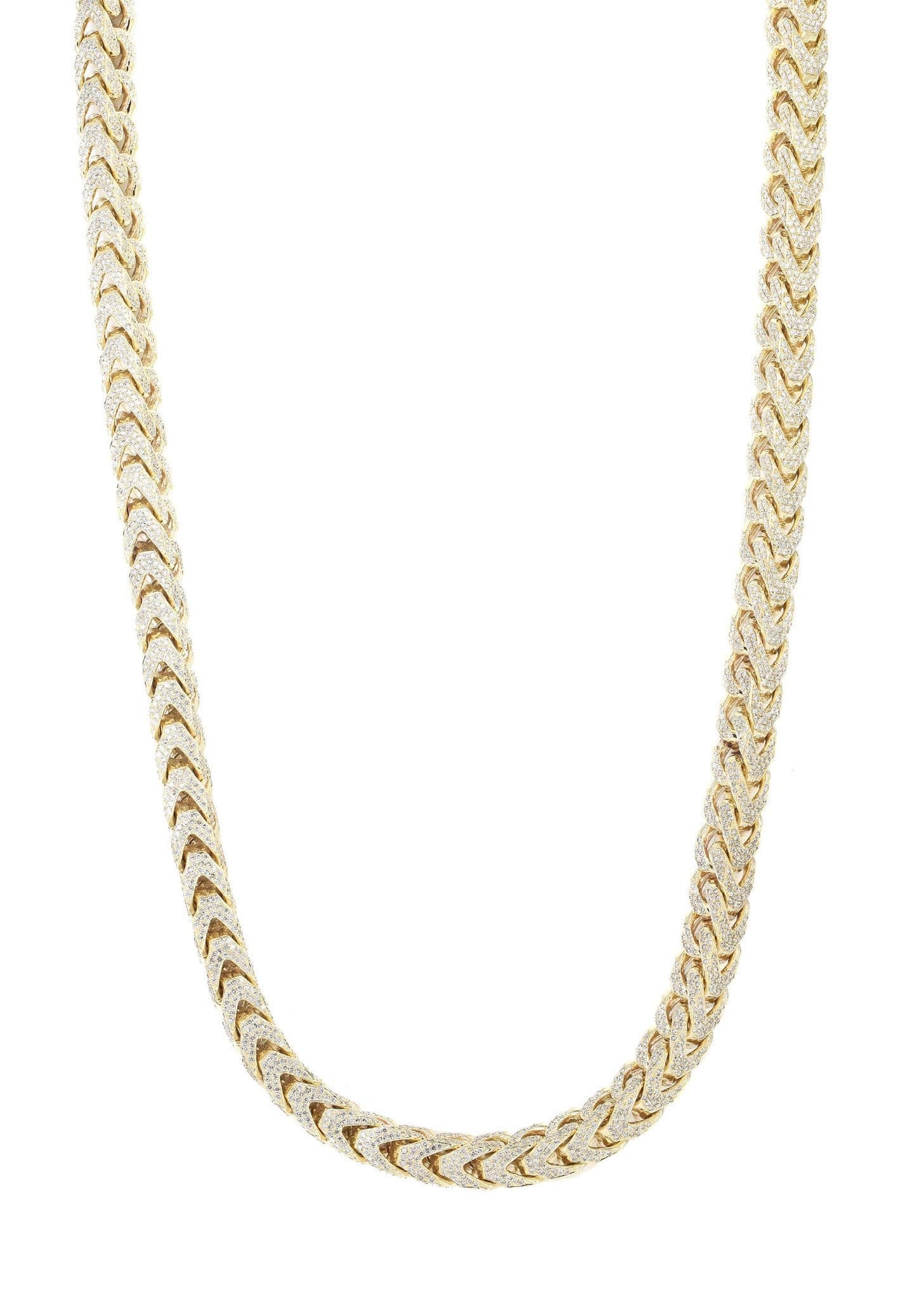 Iced Out Franco Chain | 64.79 Carats | 10 Mm Width | 32 Inch Length MEN'S CHAINS FROST NYC