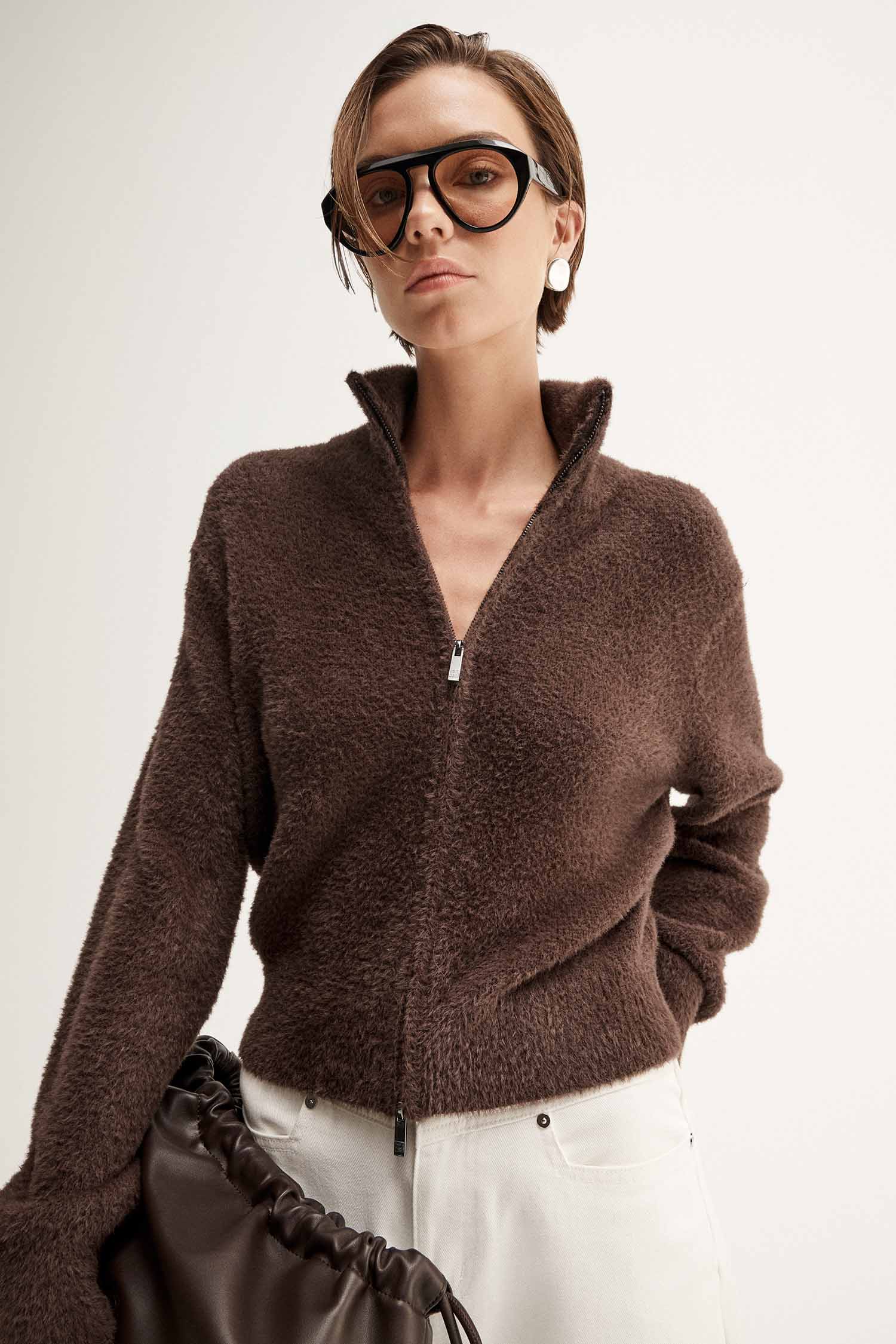 Elka Collective - Leon Knit Cardigan (Chocolate)