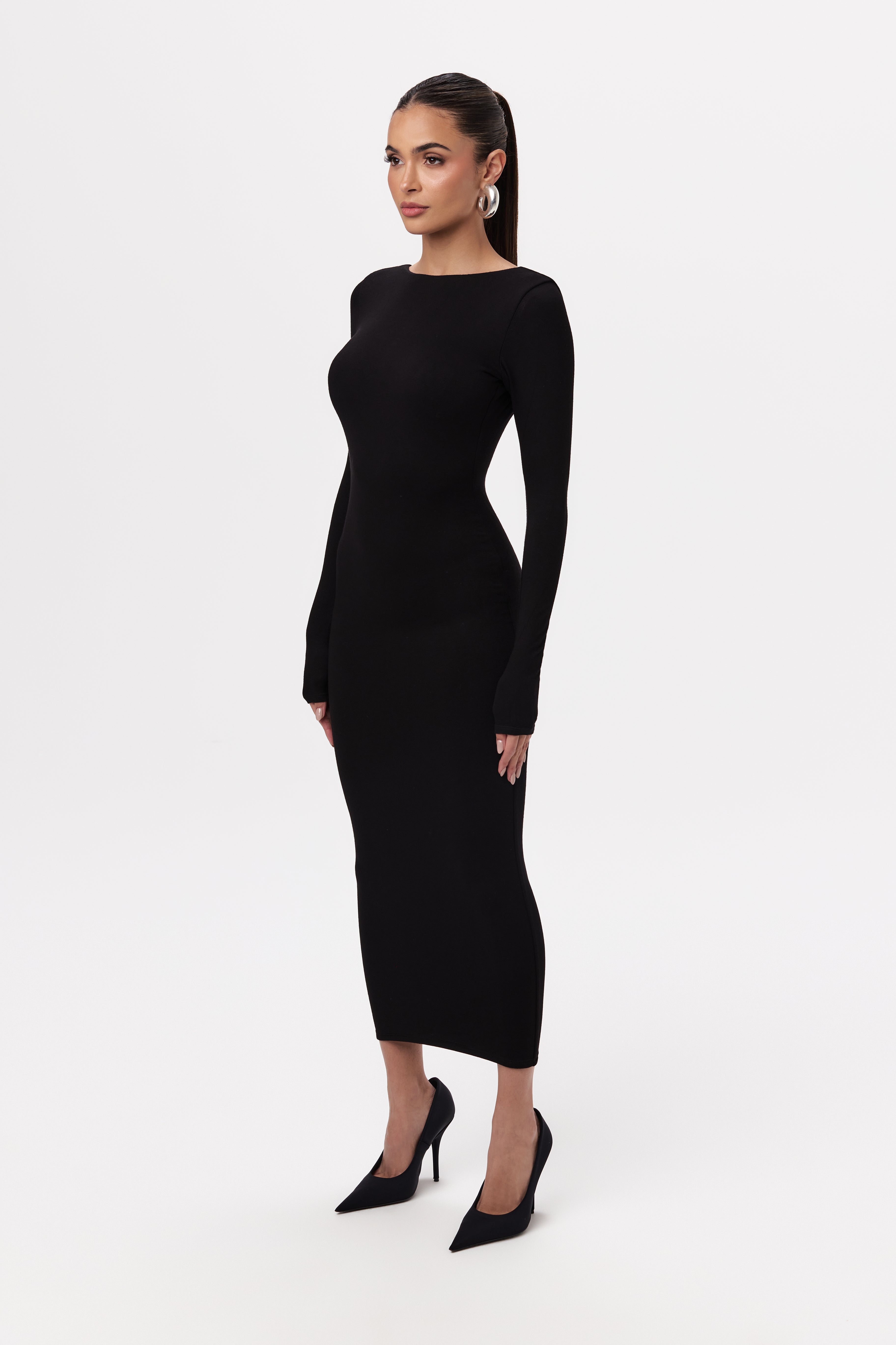 NW Open Back Midi Dress