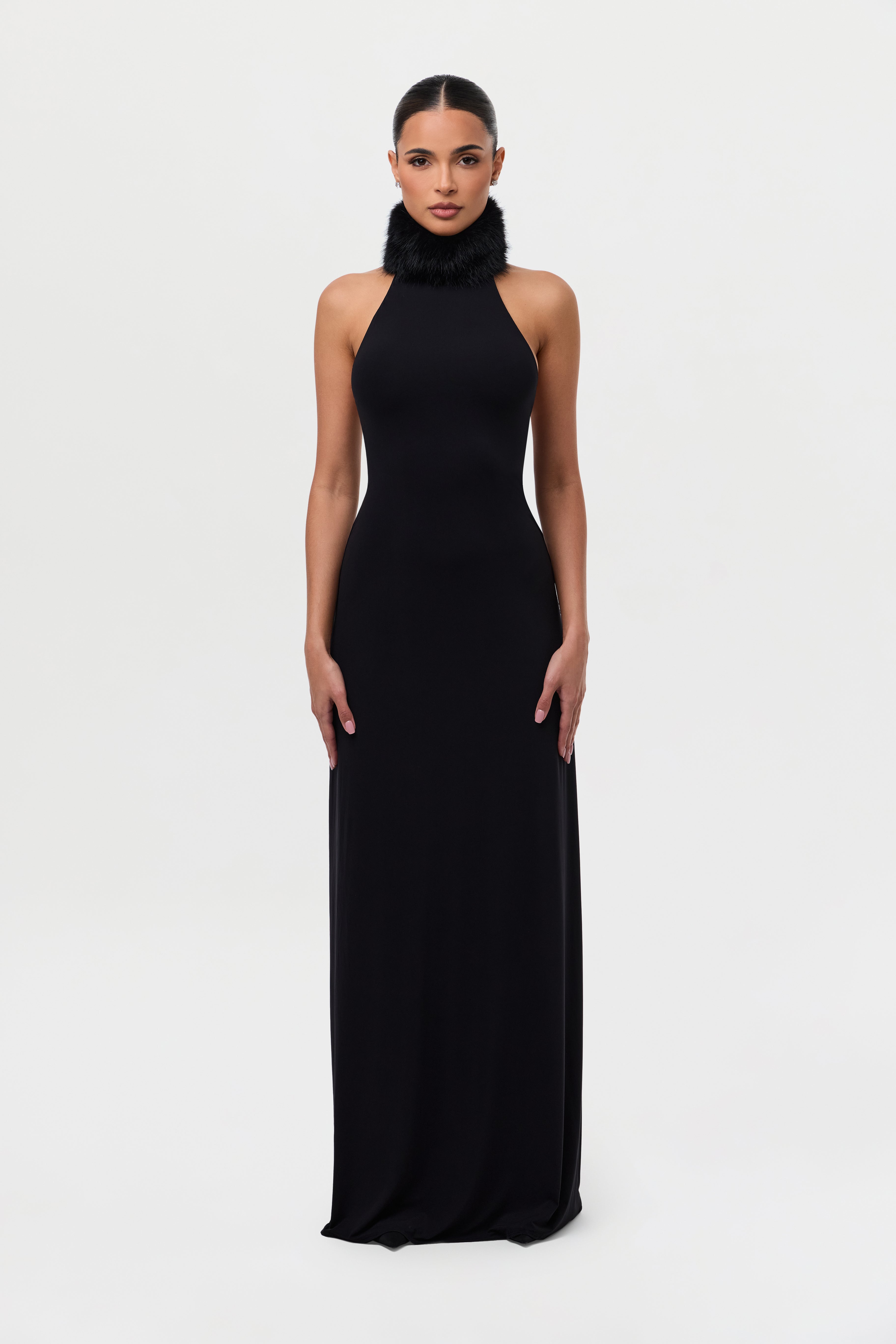 Naked Faux Fur Maxi Dress