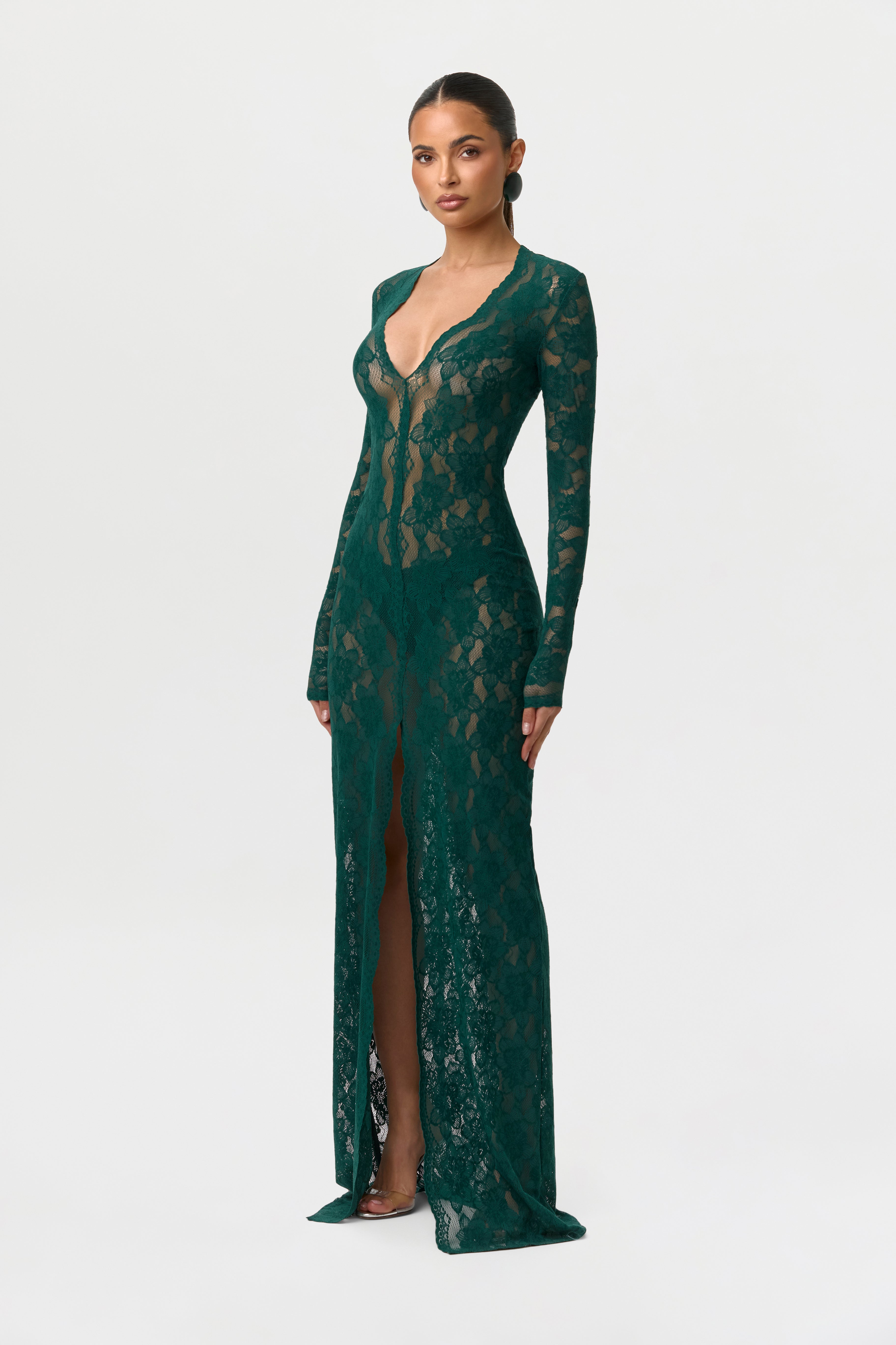 Stretch Lace Maxi Dress