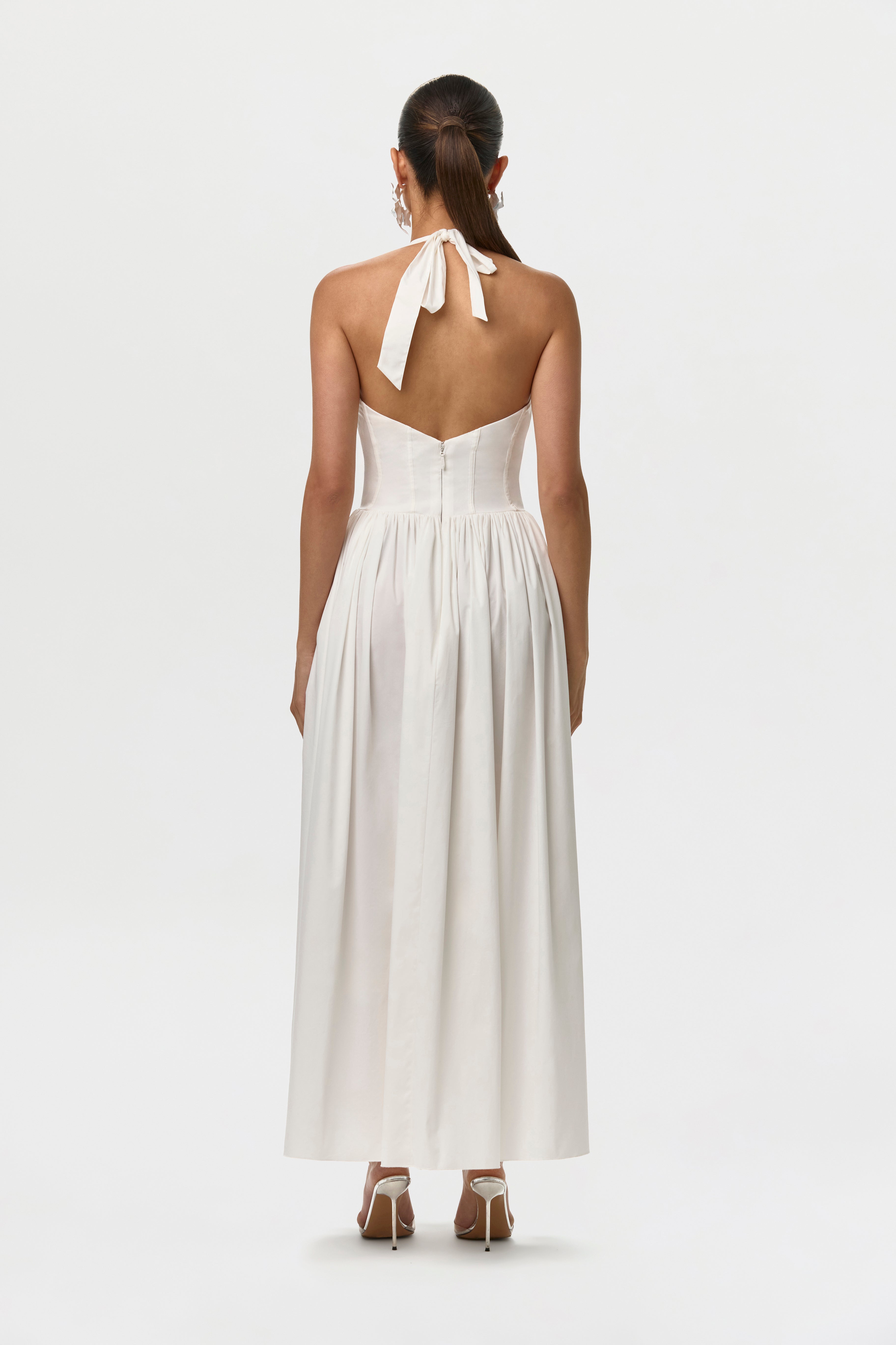 Shirting Poplin Halter Dress