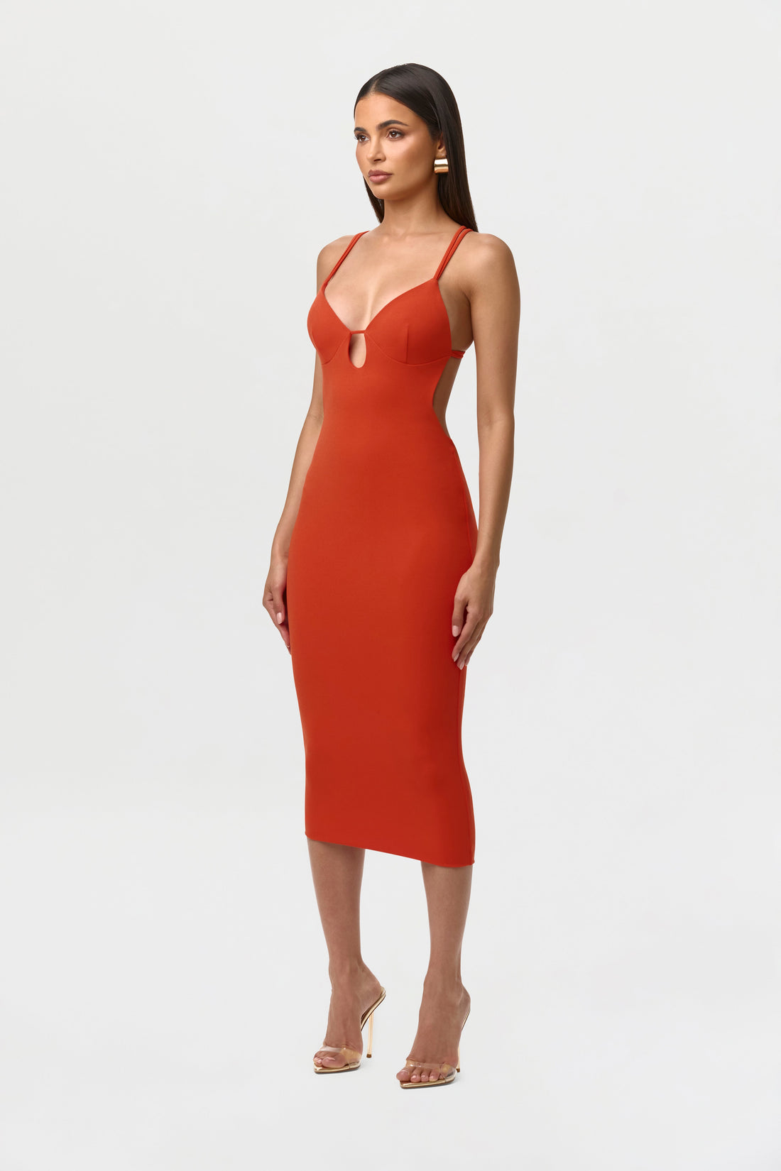 Crepe Midi Dress