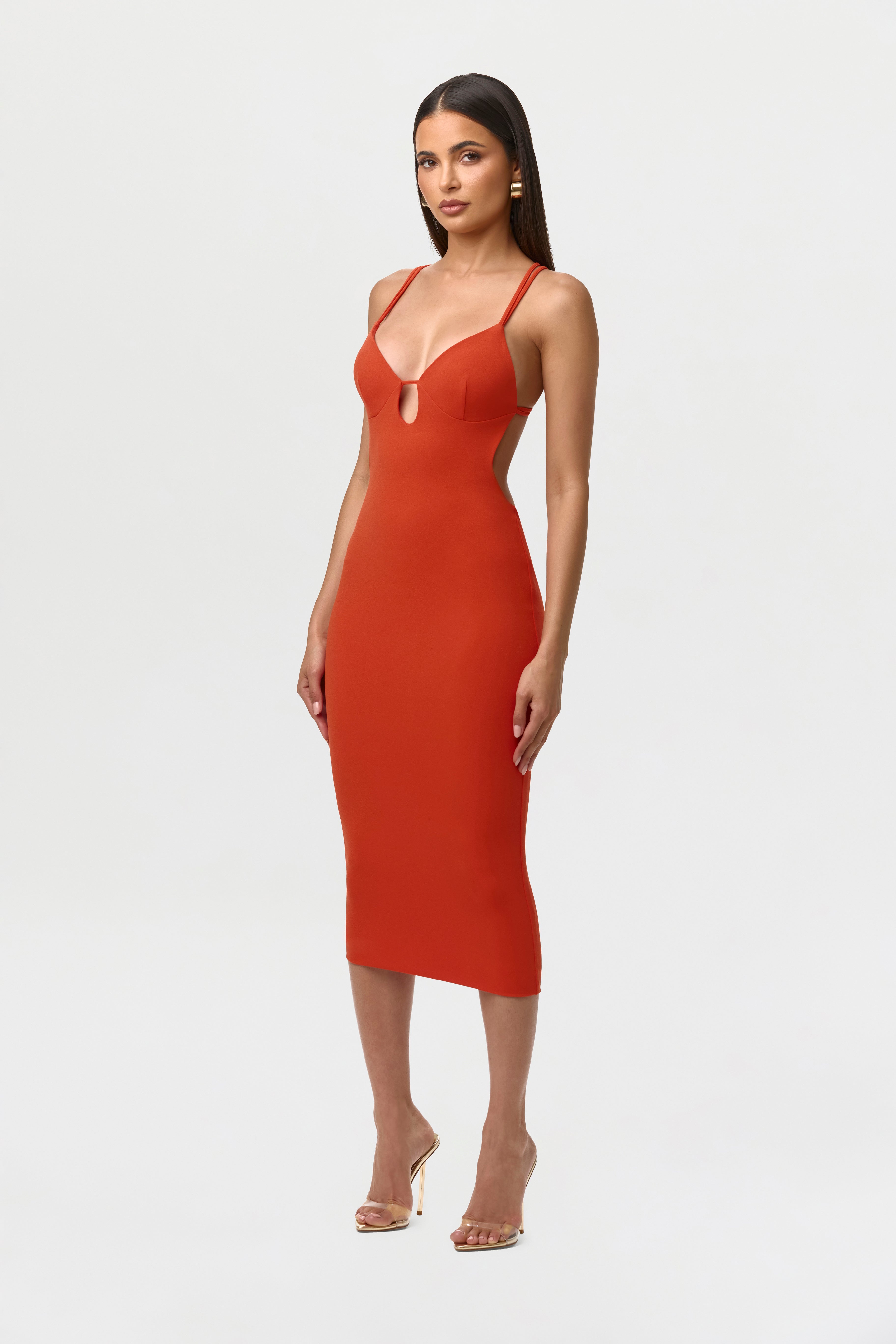 Crepe Midi Dress