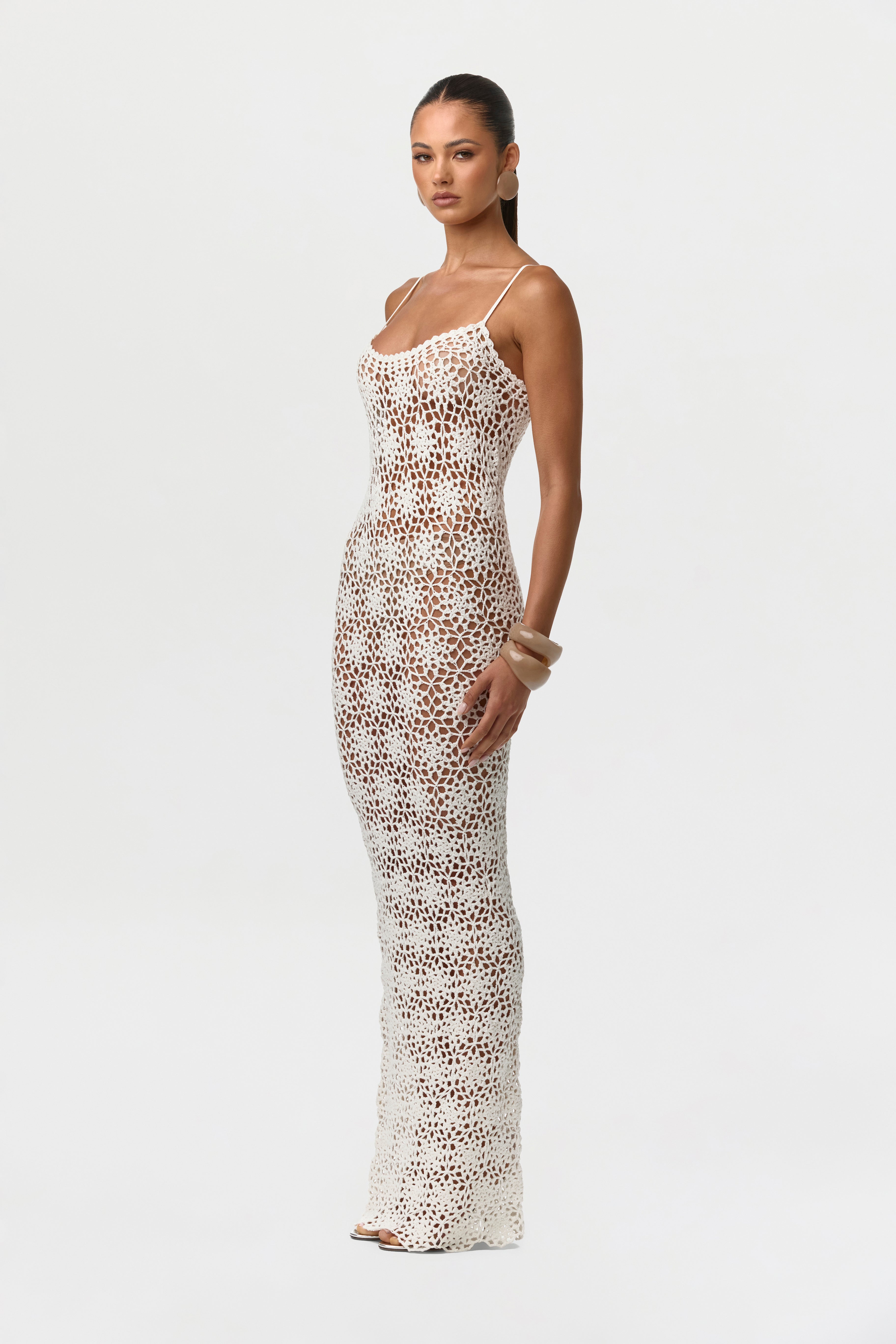 Knit Crochet Maxi Dress