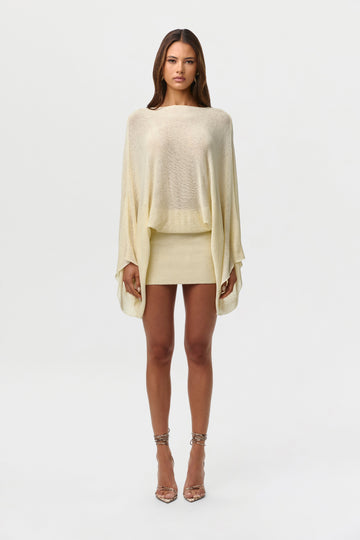 Knit Drape Mini Dress