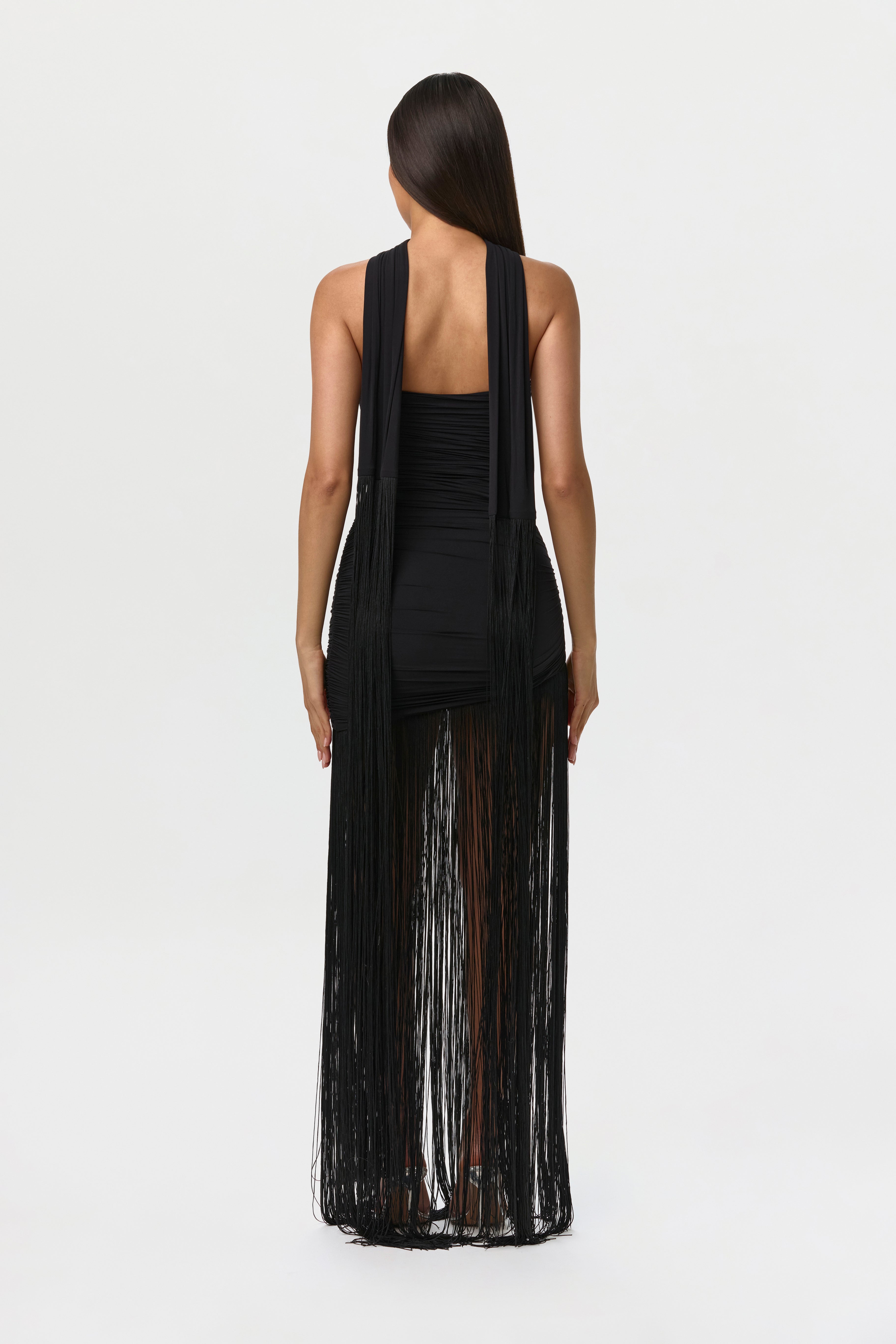 Naked Tube Fringe Mini Dress