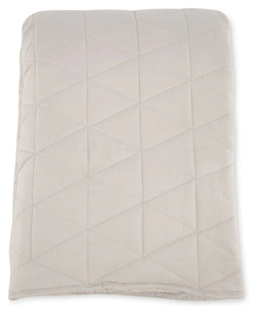 Nilla Sengetæppe 260x260 - Beige - Unoliving.com
