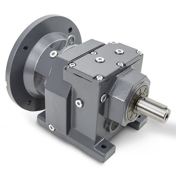 Vortex VR-Series inline helical speed reducer with cast iron housing and NEMA C-face input flange