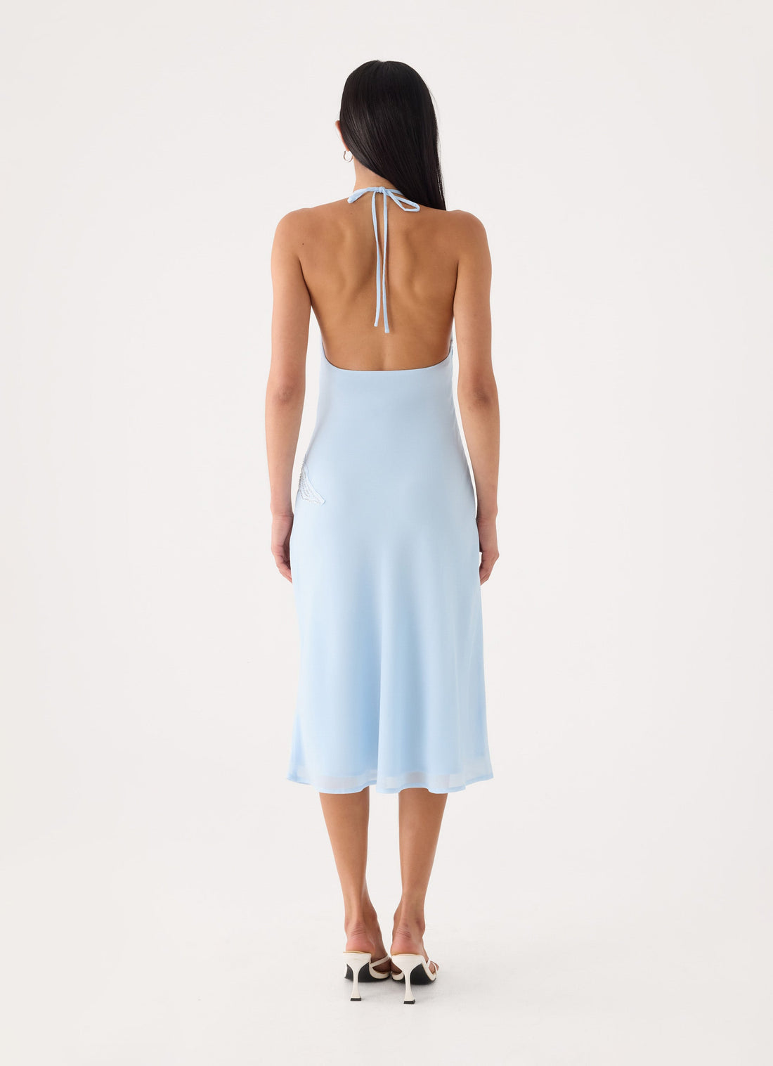 Valeska Beaded Midi Dress - Blue