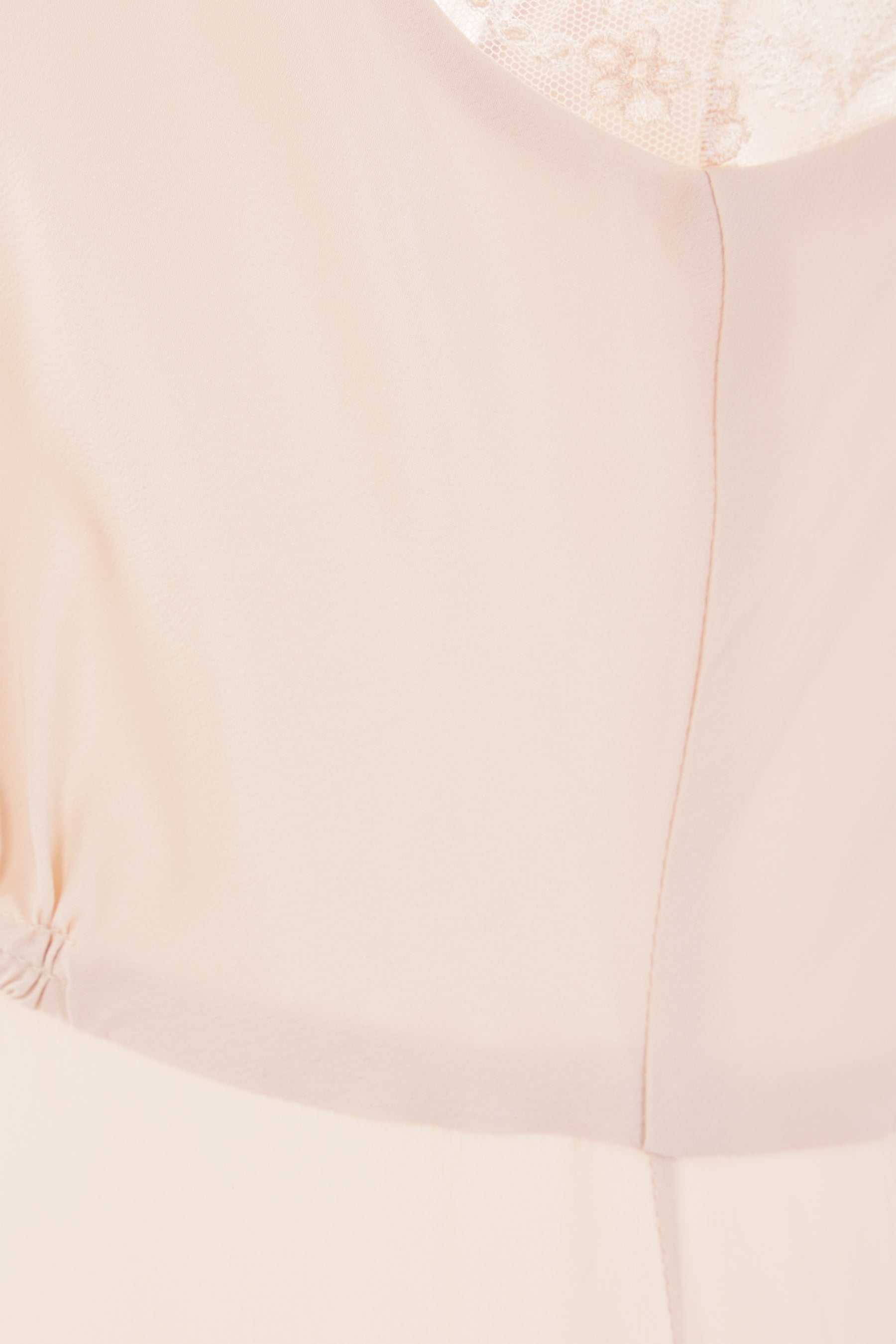 crêpe de chine slip dress with lace trims