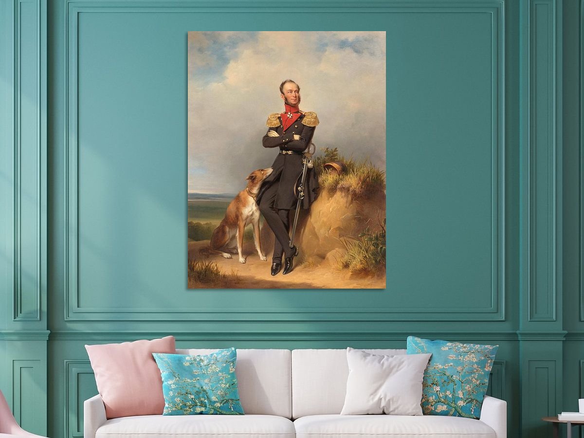 Portret van Willem II, koning der Nederlanden - Jan Adam Kruseman in kamer 2