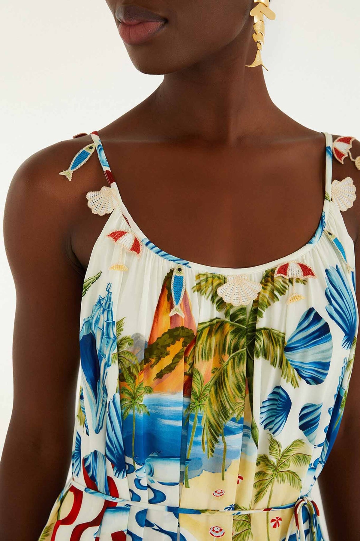 Rio Beach Off-White Maxi Dress