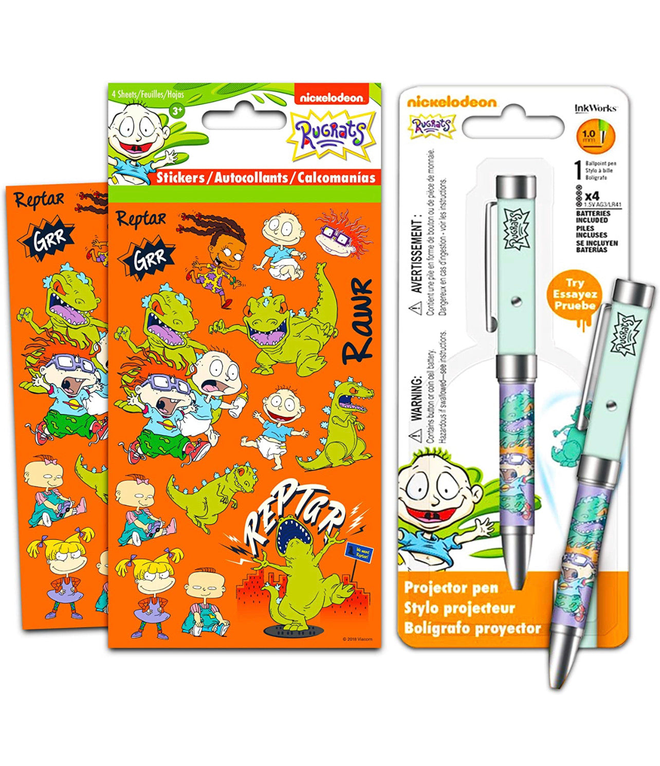 Rugrats Set De Pluma Y Calcamonias Oficina