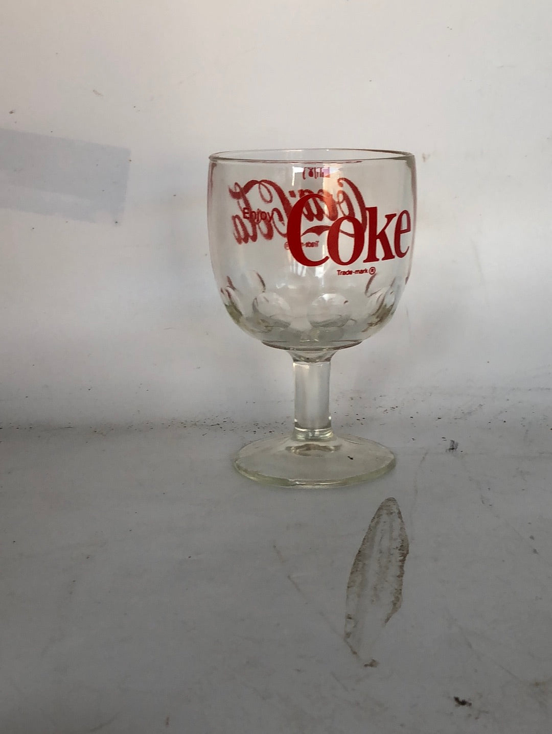 Single clear Coca-Cola GOBLET
