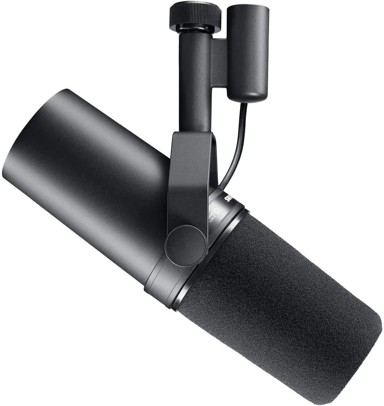 Shure SM7B cardioid dynamic vocal microphone in black