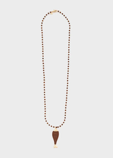 Collana lunga Nalì Partenope KACL0021 Oro/Marrone