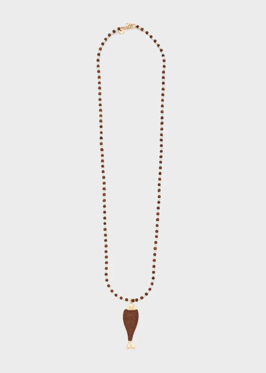 Collana lunga Nalì Partenope KACL0021 Oro/Marrone