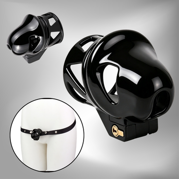 Black Glans Chastity Lock Male Cock Cage BDSM Penis Restraint Devices