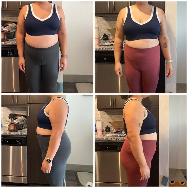 Losing weight is so frustrating. Here's almost one year apart and I feel like I look exactly the same. : r/PCOSloseit
