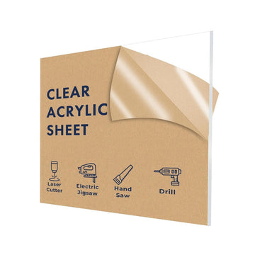 Clear acrylic sheet 24 x 60 x 3/8 inch — set of 7