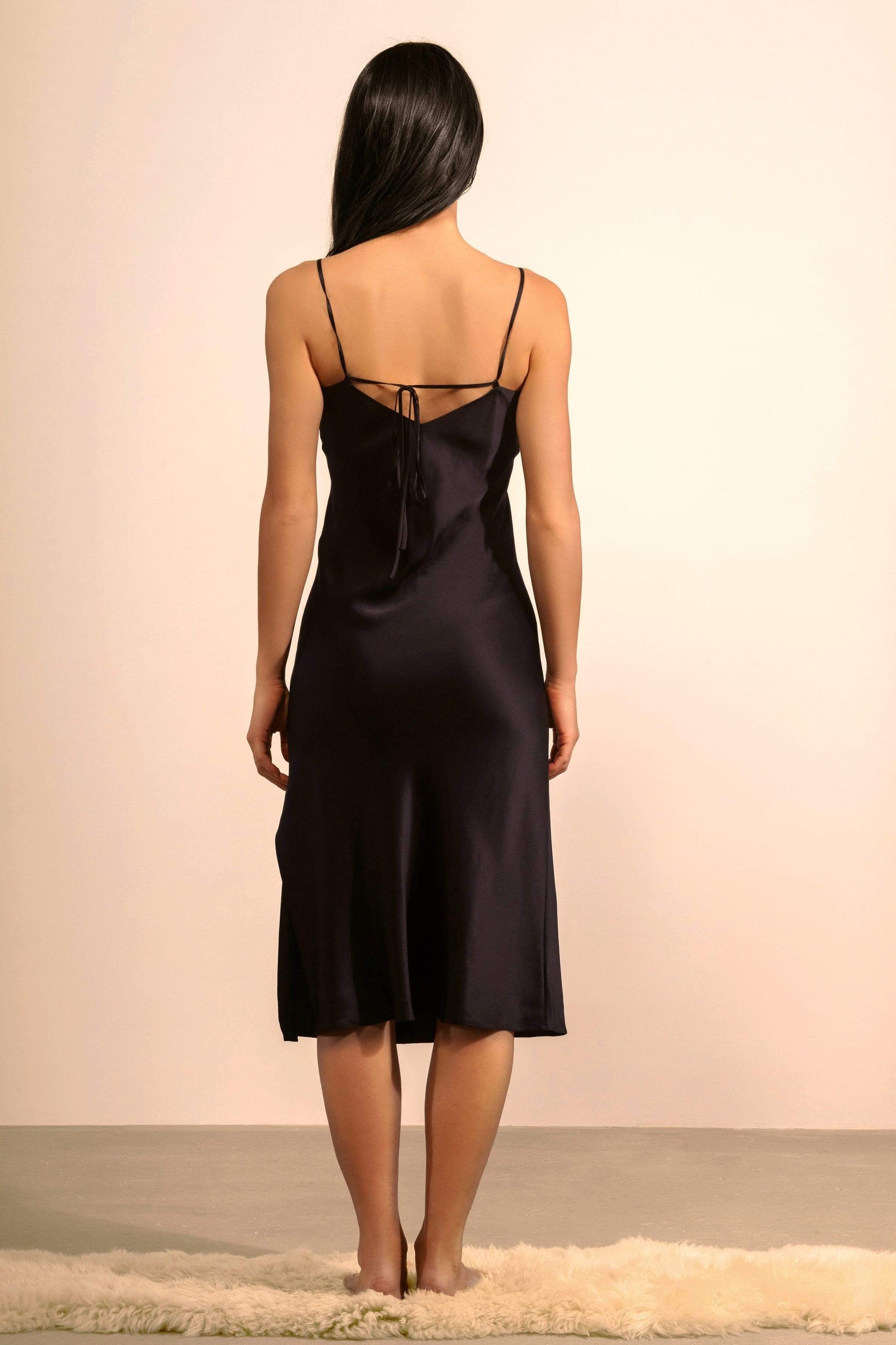 Slip Dress The Sunday Silk Slip Dress (Adjustable Straps and Built In Bra) lunya morgan lane