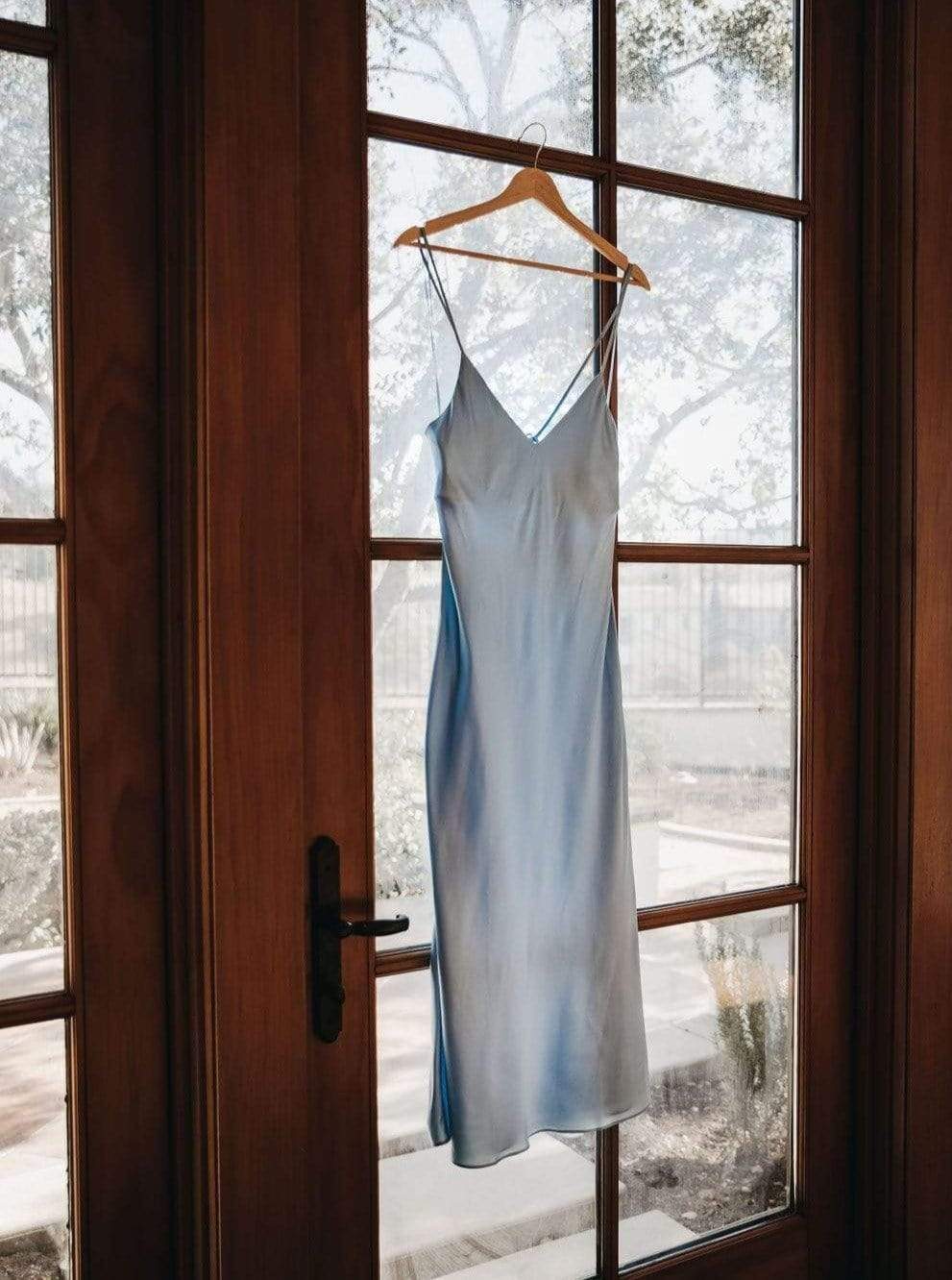Slip Dress The Sunday Silk Slip Dress (Adjustable Straps and Built In Bra) lunya morgan lane