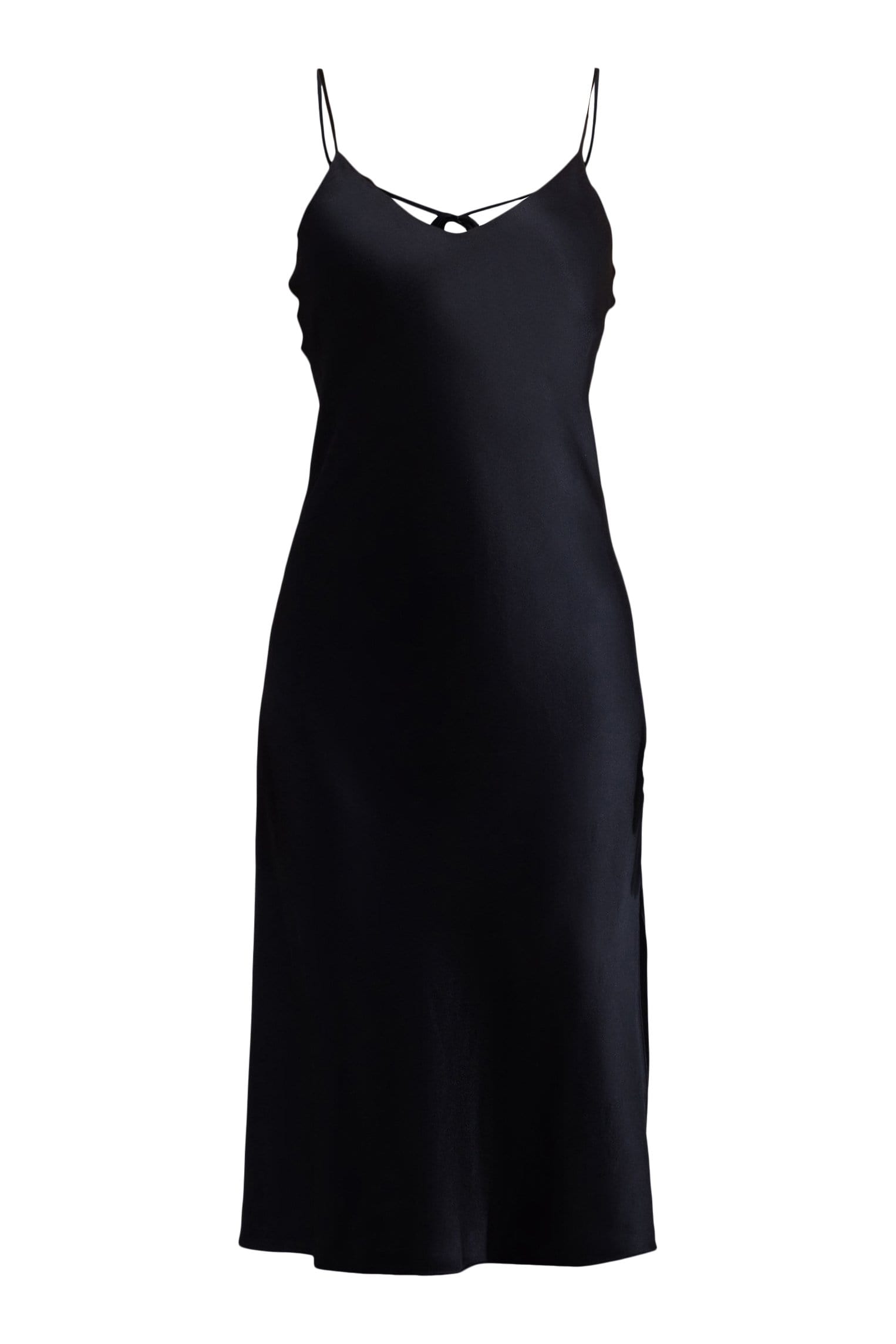 Slip Dress The Sunday Silk Slip Dress (Adjustable Straps and Built In Bra) lunya morgan lane black-caviar