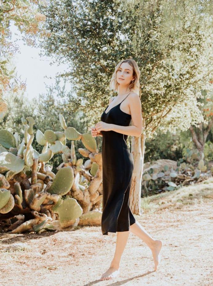 Slip Dress The Sunday Silk Slip Dress (Adjustable Straps and Built In Bra) lunya morgan lane