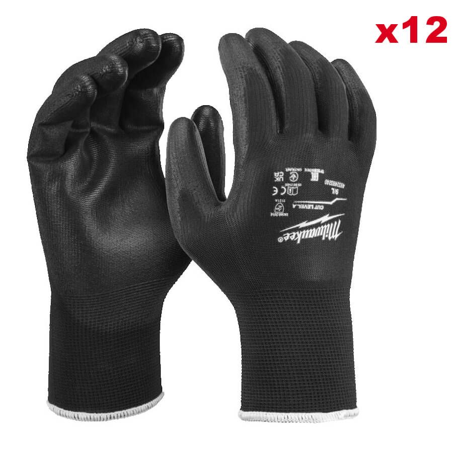 Milwaukee General Gloves x12 Pcs (9/L)