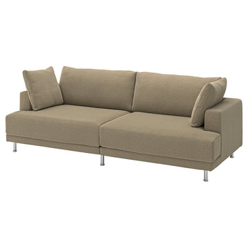 UPPÅKRA 3-seat modular sofa, Johanneshov brown-beige, 254x95x107 cm
